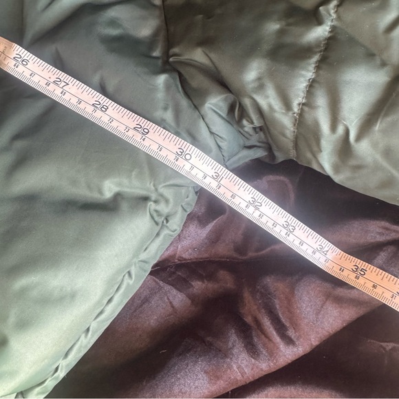 Men's Vintage Nylon Quilted Green Puffer Boxy Ski Wear Winter Coat - Picture 9 of 11